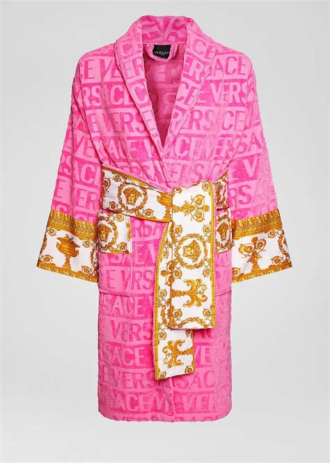 versace pajama pants|versace robe women's pink.